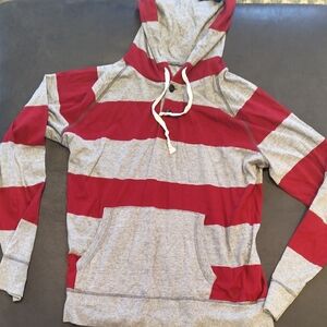 American Eagle Outfitters Gray and Red Top